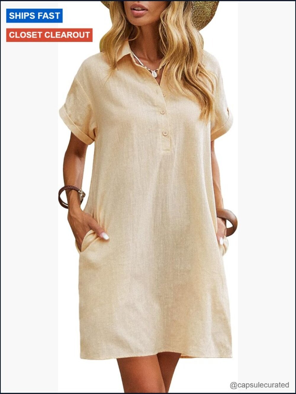 Womens Cotton Shirt Dress Summer Casual Short Sleeve Button Down Beach Cover Up